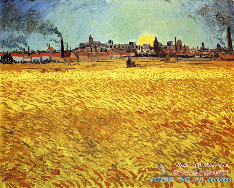 ͻƷ:Summer Evening, Wheat Field with Setting SunArtist:Vincent Van GoghCountry of Origin:NetherlandsDate of Creation:1888 ADTagged With:N/A